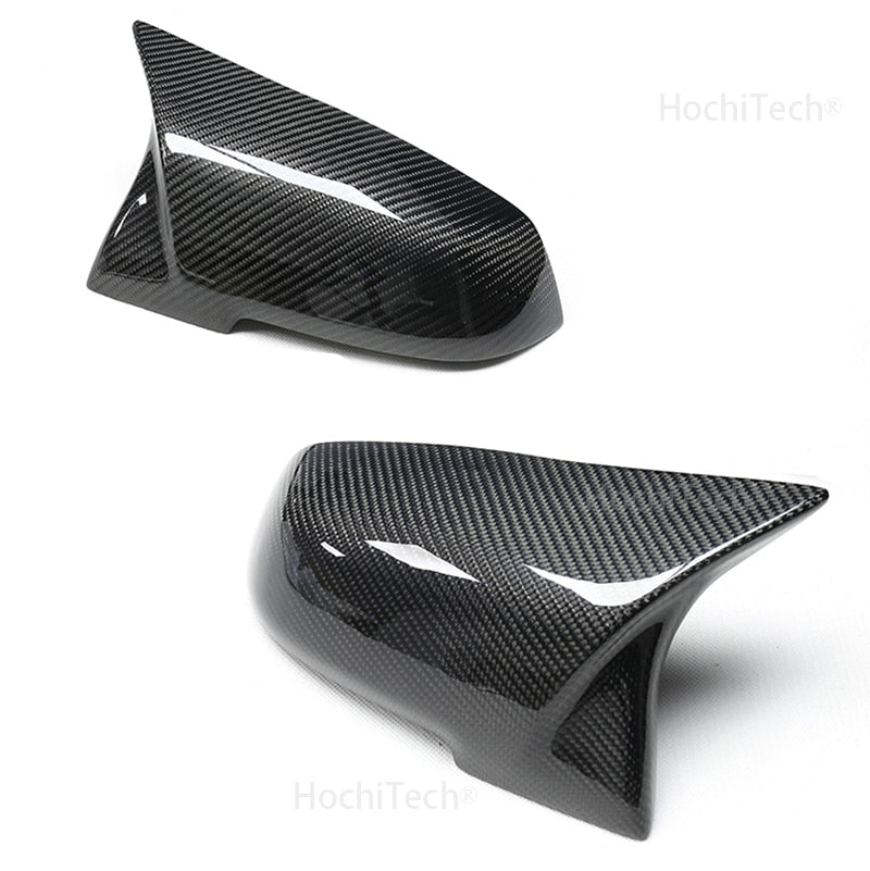 Gloss black/carbon fiber side mirror covers for BMW 1/2/3/4-Series F2x/F3x/M2