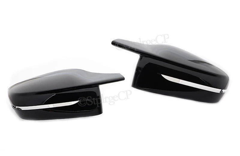 Gloss black/carbon fiber side mirror covers for BMW 3-Serie, 4-Serie, 5-Serie G3x/G2x