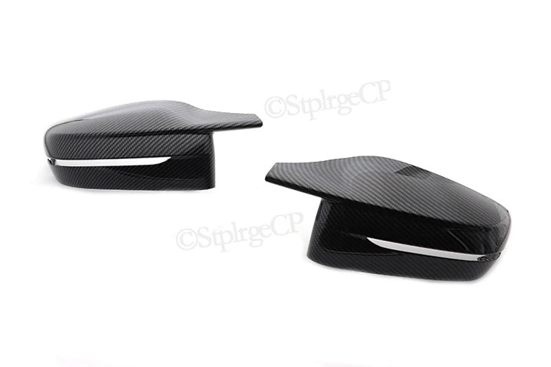 Gloss black/carbon fiber side mirror covers for BMW 3-Serie, 4-Serie, 5-Serie G3x/G2x